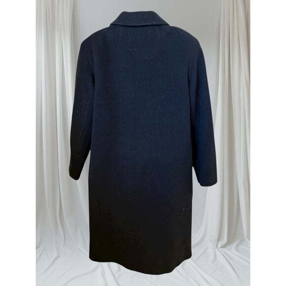 Marvin Richards Wool Cashmere Blend Black Coat 14P Made in Bulgaria - Picture 2 of 6